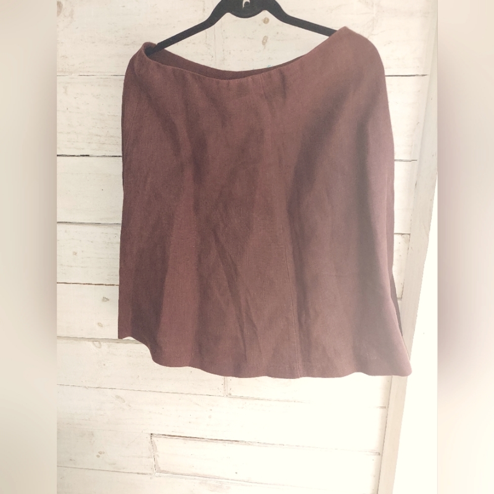 Harve Benard Womens Skirt Size12 brown line.